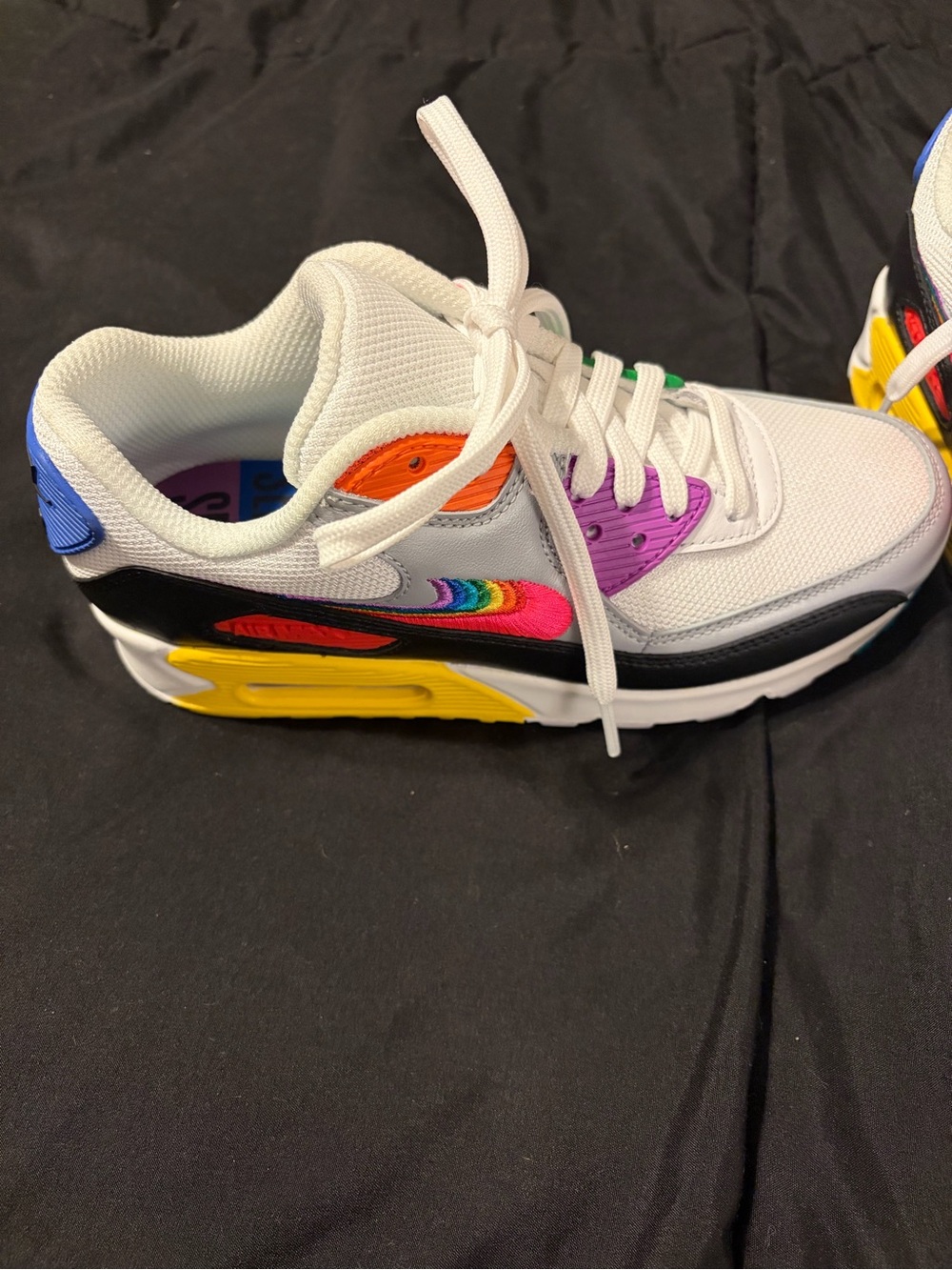 Nike Air Max 90 Be True Rainbow Swoosh CJ5482-100 Men's 4.5 / Women's 6